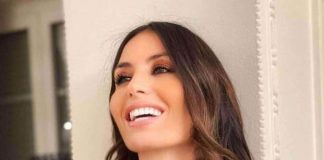 Elisabetta Gregoraci abito trasparente scollatura