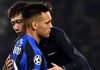 Zhang e Lautaro dopo la finale di Champions League