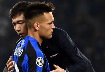 Zhang e Lautaro dopo la finale di Champions League