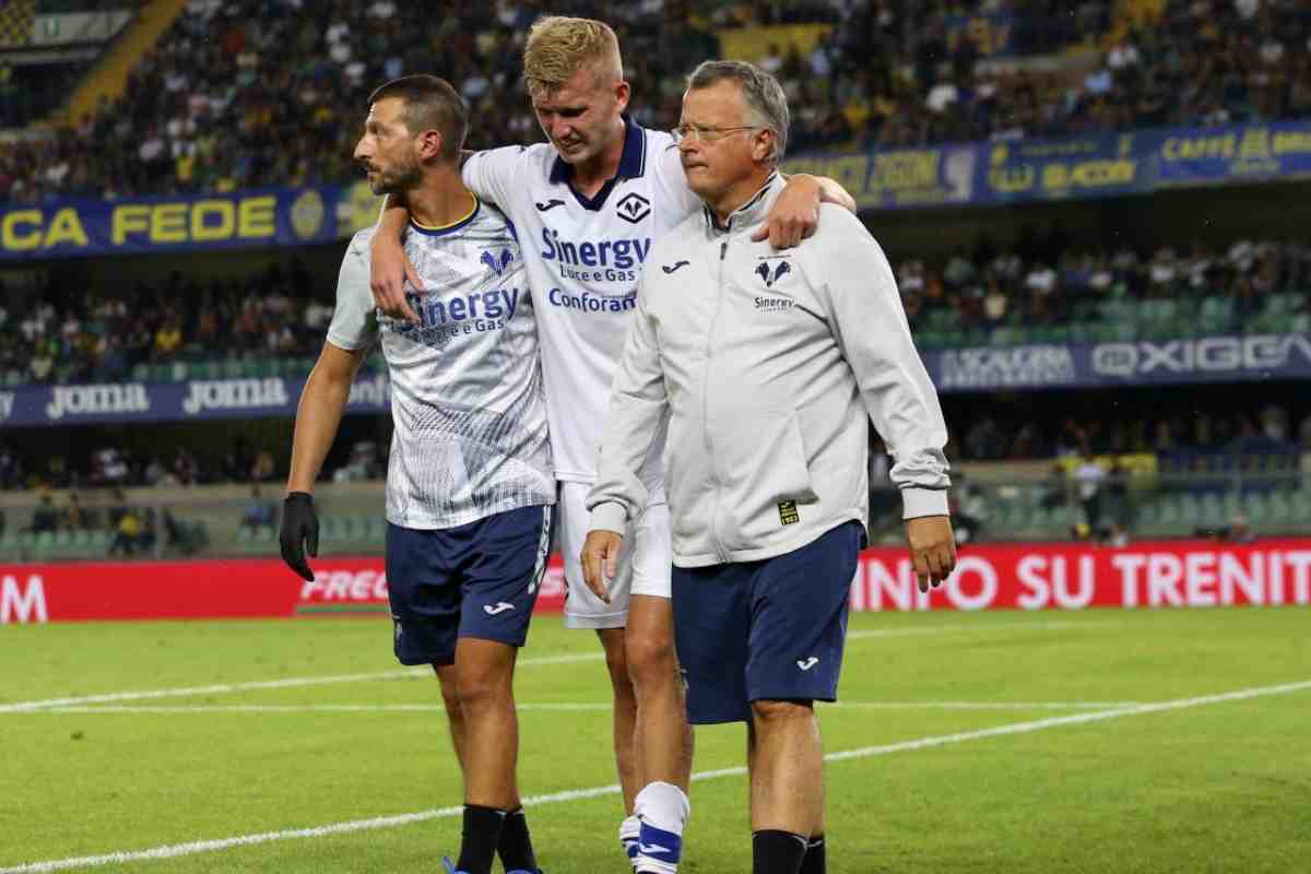 Doig verona infortunio condizioni