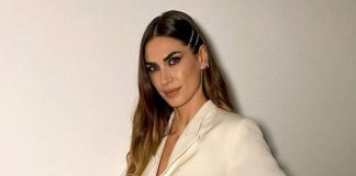 Melissa Satta Matteo Berrettini Milano Fashion Week trasparenza scollatura