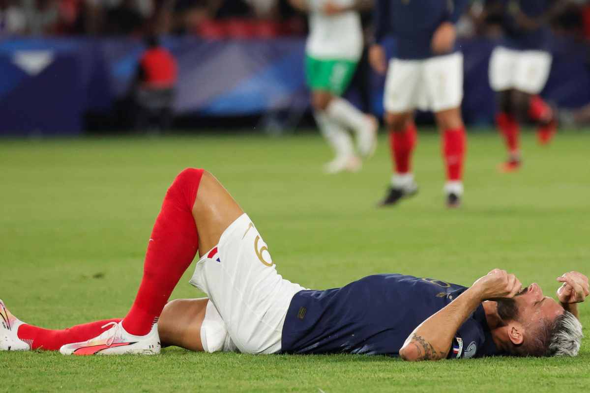 Giroud infortunio tempi recupero