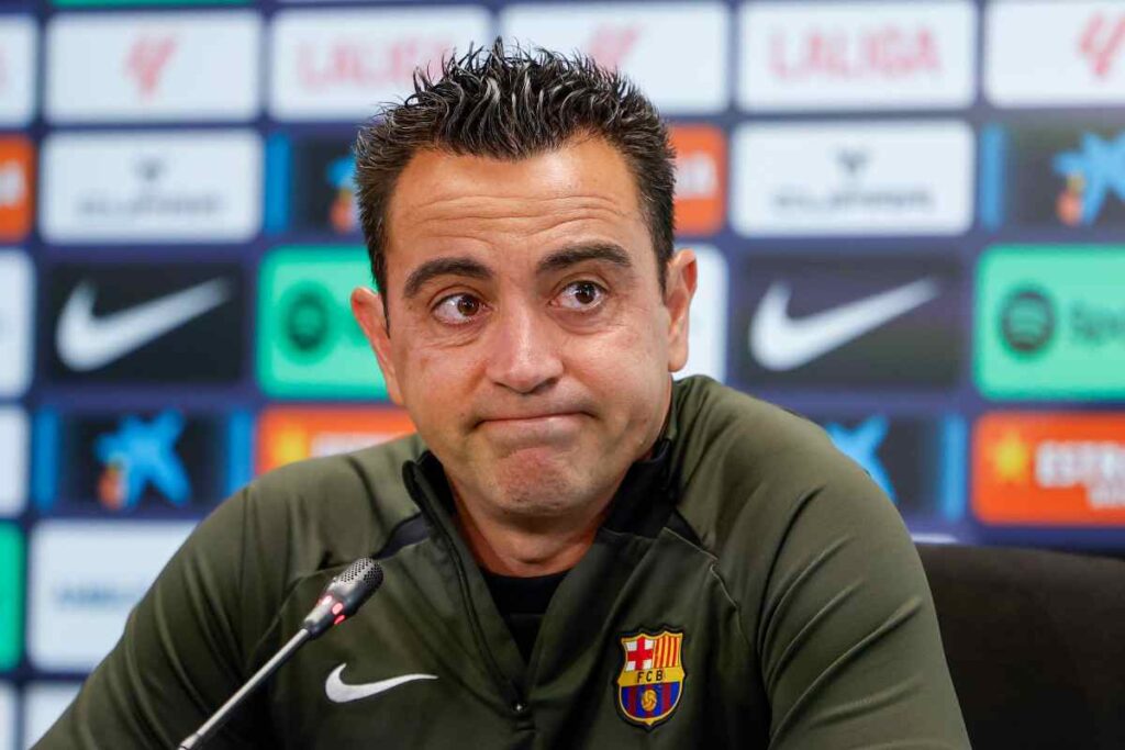 Xavi in conferenza